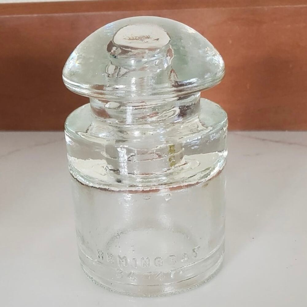 Vintage Hemingray 34-47 Clear Glass Insulator Made in USA